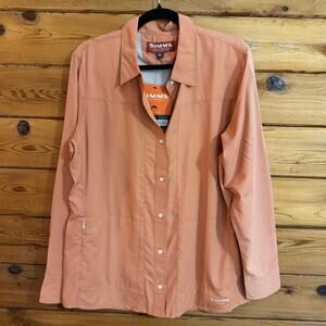 NWT Simms Womens Fishing Long Sleeve Top salmon pink XL
